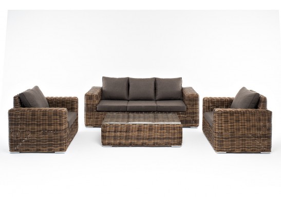 "Палермо" лаунж-зона из искусственного ротанга, цвет соломенный в Ростове-на-Дону