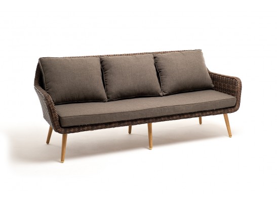 "Прованс" диван из искусственного ротанга трехместный, цвет коричневый в Ростове-на-Дону