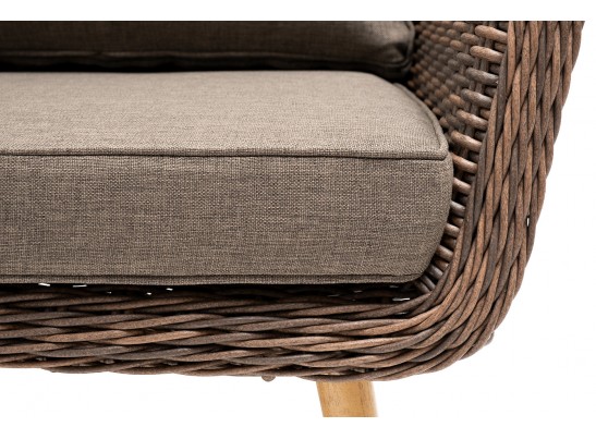 "Прованс" диван из искусственного ротанга трехместный, цвет коричневый в Ростове-на-Дону