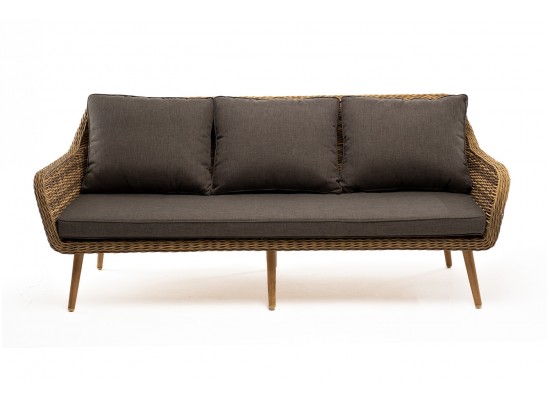 "Прованс" диван из искусственного ротанга трехместный, цвет соломенный в Ростове-на-Дону