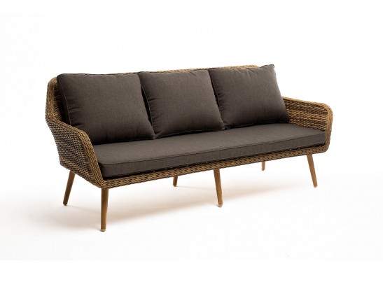 "Прованс" диван из искусственного ротанга трехместный, цвет соломенный в Ростове-на-Дону