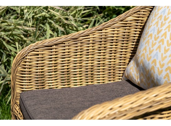 "Равенна" лаунж-зона из искусственного ротанга, цвет соломенный в Ростове-на-Дону