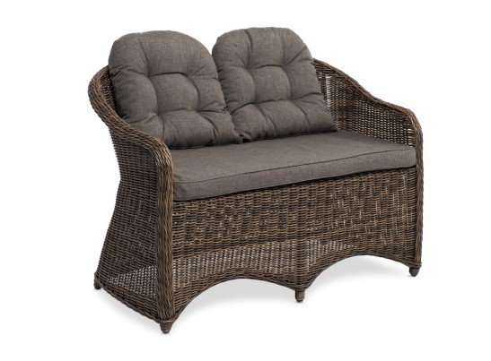 "Равенна" диван двухместный плетенный из ротанга, цвет коричневый в Ростове-на-Дону