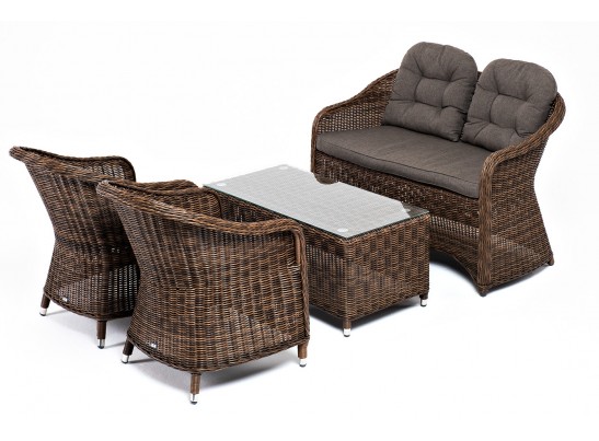 "Равенна" лаунж-зона из искусственного ротанга, цвет коричневый в Ростове-на-Дону