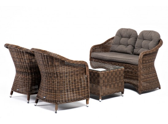 "Равенна" лаунж-зона из искусственного ротанга, цвет коричневый в Ростове-на-Дону