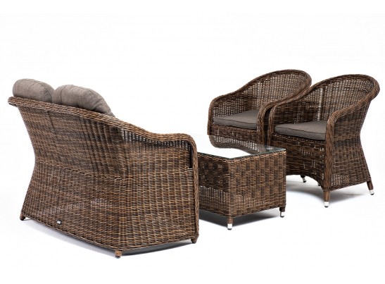 "Равенна" лаунж-зона из искусственного ротанга, цвет коричневый в Ростове-на-Дону