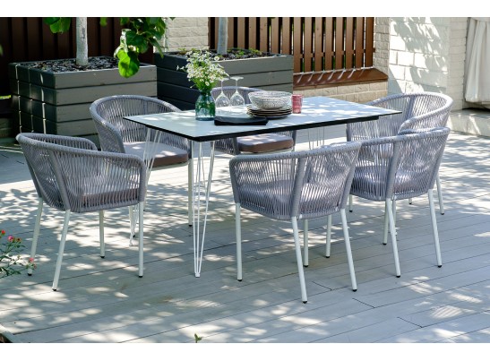 "Руссо" обеденный стол из HPL 150х80см, цвет молочный в Ростове-на-Дону