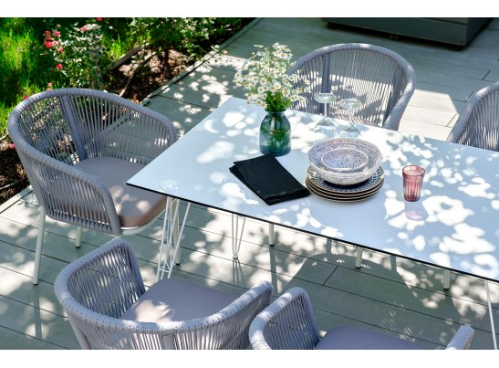 "Руссо" обеденный стол из HPL 150х80см, цвет молочный в Ростове-на-Дону