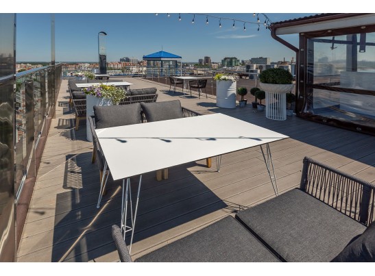 "Руссо" обеденный стол из HPL 150х80см, цвет молочный в Ростове-на-Дону