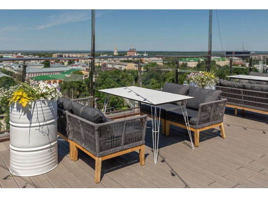 "Руссо" обеденный стол из HPL 150х80см, цвет молочный в Ростове-на-Дону