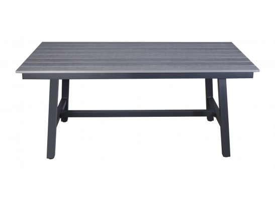 "Сан Ремо" стол обеденный из ДПК, каркас алюминиевый темно-серый в Ростове-на-Дону