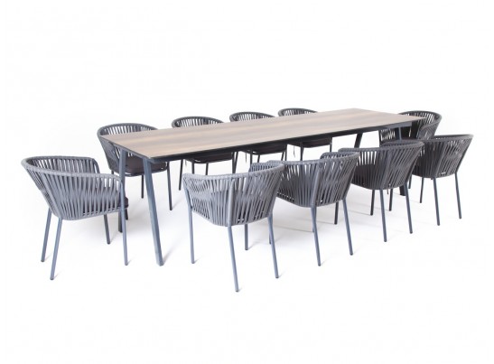 "Санта-Фе" обеденная группа на 10 персон, стол HPL, плоский роуп в Ростове-на-Дону