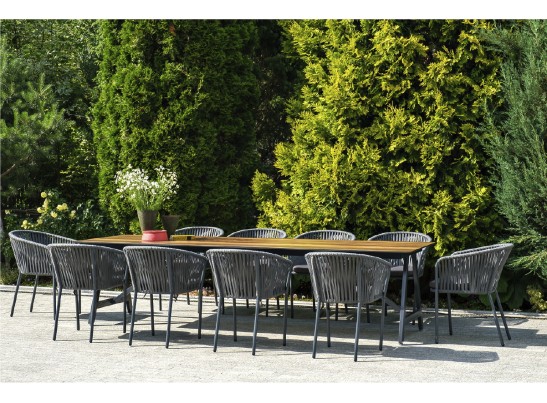 "Санта-Фе" обеденная группа на 10 персон, стол HPL, плоский роуп в Ростове-на-Дону