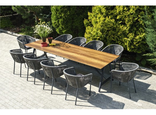 "Санта-Фе" обеденная группа на 10 персон, стол HPL, плоский роуп в Ростове-на-Дону