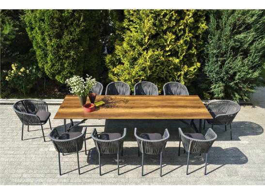 "Санта-Фе" обеденная группа на 10 персон, стол HPL, плоский роуп в Ростове-на-Дону