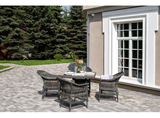 "Сицилия" обеденная группа плетеная, цвет графит в Ростове-на-Дону