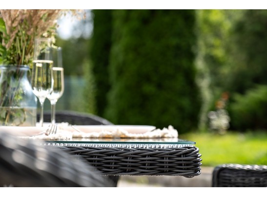 "Сицилия" обеденная группа плетеная, цвет графит в Ростове-на-Дону