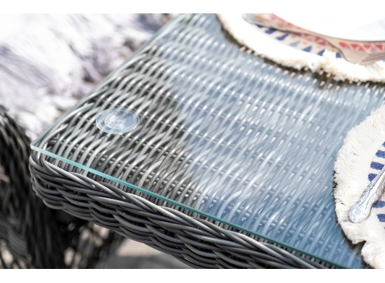 "Сицилия" обеденная группа плетеная, цвет графит в Ростове-на-Дону