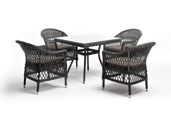 "Сицилия" обеденная группа плетеная, цвет графит в Ростове-на-Дону