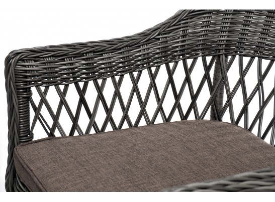 "Сицилия" обеденная группа плетеная, цвет графит в Ростове-на-Дону