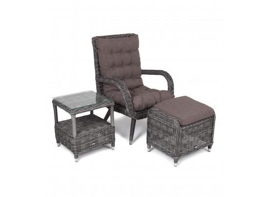 "Толедо" лаунж-зона из искусственного ротанга, цвет графит в Ростове-на-Дону