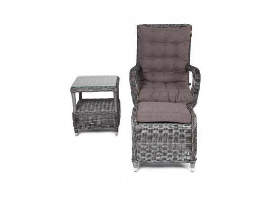 "Толедо" лаунж-зона из искусственного ротанга, цвет графит в Ростове-на-Дону