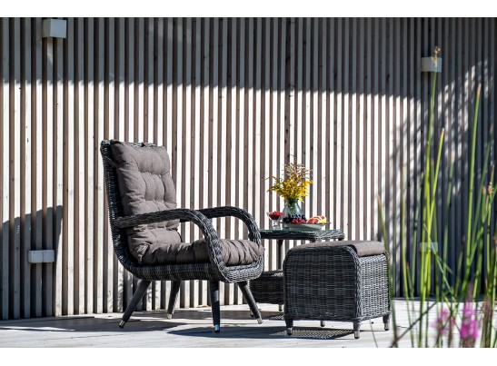 "Толедо" лаунж-зона из искусственного ротанга, цвет графит в Ростове-на-Дону