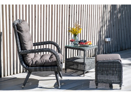 "Толедо" лаунж-зона из искусственного ротанга, цвет графит в Ростове-на-Дону
