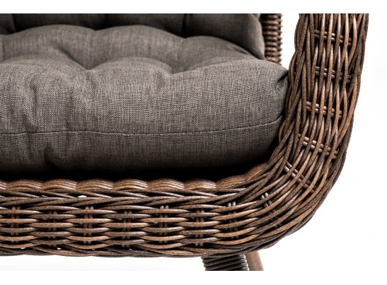 "Толедо" кресло плетеное с подушками, цвет коричневый в Ростове-на-Дону