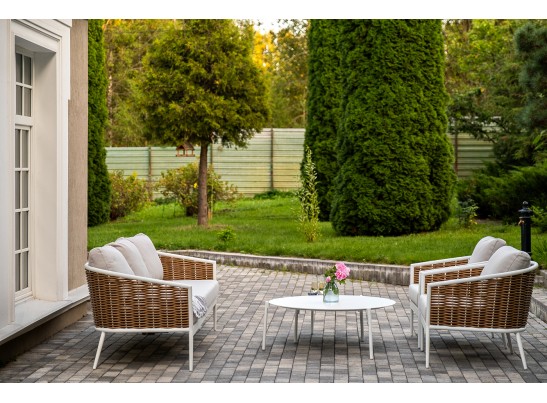 "Тоскана" лаунж-зона из искусственного ротанга, цвет соломенный в Ростове-на-Дону