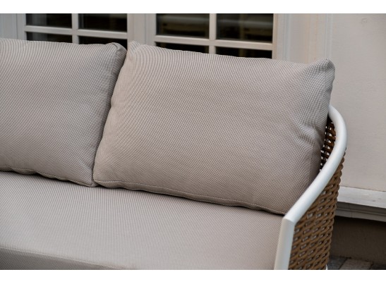 "Тоскана" лаунж-зона из искусственного ротанга, цвет соломенный в Ростове-на-Дону