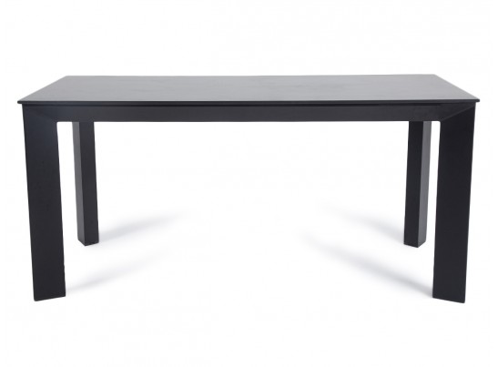 "Венето" обеденный стол из HPL 160х80см, цвет "серый гранит", каркас черный в Ростове-на-Дону