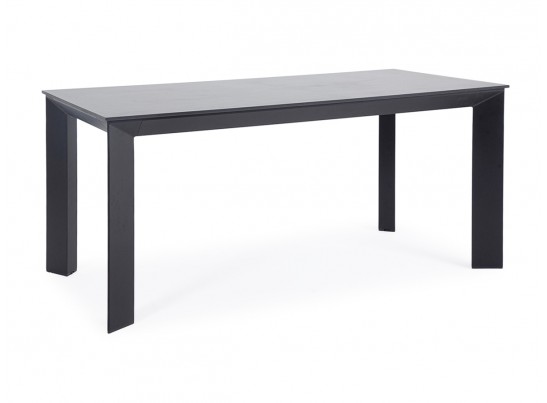 "Венето" обеденный стол из HPL 160х80см, цвет "серый гранит", каркас черный в Ростове-на-Дону