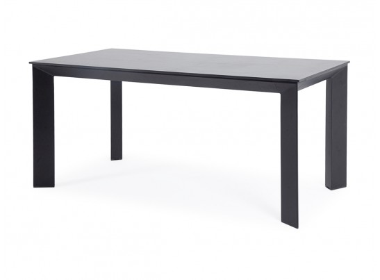 "Венето" обеденный стол из HPL 180х90см, цвет "серый гранит", каркас черный в Ростове-на-Дону