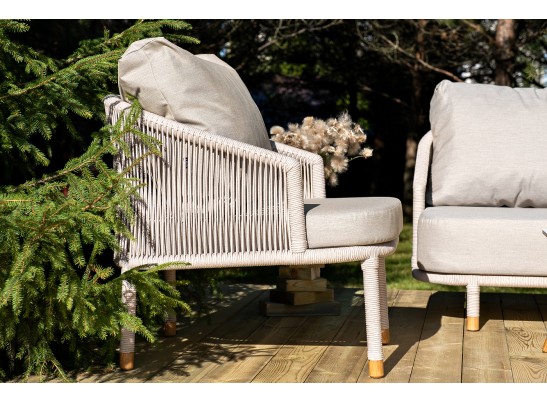 "Верона" лаунж-зона 5-местная плетеная из роупа (веревки), каркас алюминиевый белый, роуп бежевый в Ростове-на-Дону "Верона" лаунж-зона 5-местная плетеная из роупа (веревки), каркас алюминиевый белый, роуп бежевый в Ростове-на-Дону