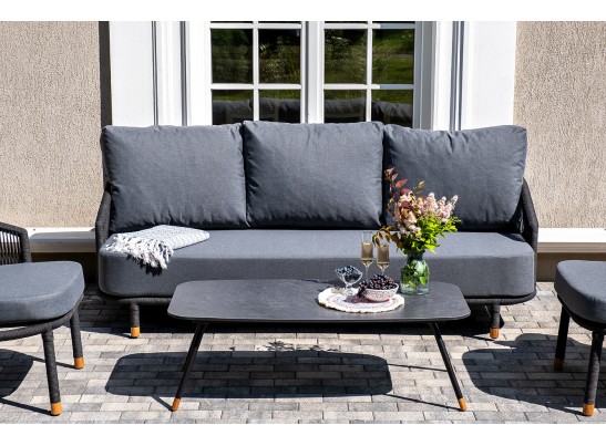 "Верона" лаунж-зона 5-местная плетеная из роупа (веревки), каркас алюминиевый темно-серый, роуп темно-серый в Ростове-на-Дону "Верона" лаунж-зона 5-местная плетеная из роупа (веревки), каркас алюминиевый темно-серый, роуп темно-серый в Ростове-на-Дону