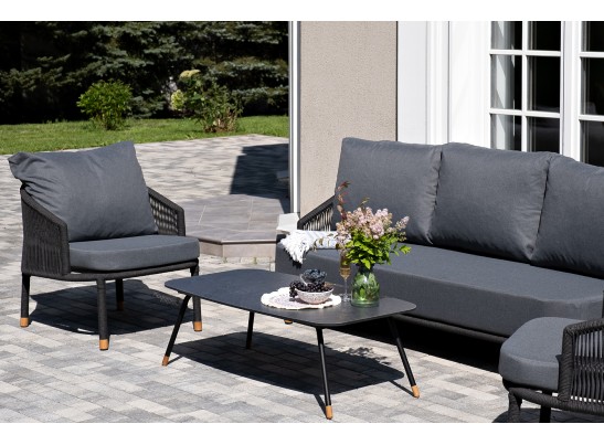 "Верона" лаунж-зона 5-местная плетеная из роупа (веревки), каркас алюминиевый темно-серый, роуп темно-серый в Ростове-на-Дону "Верона" лаунж-зона 5-местная плетеная из роупа (веревки), каркас алюминиевый темно-серый, роуп темно-серый в Ростове-на-Дону