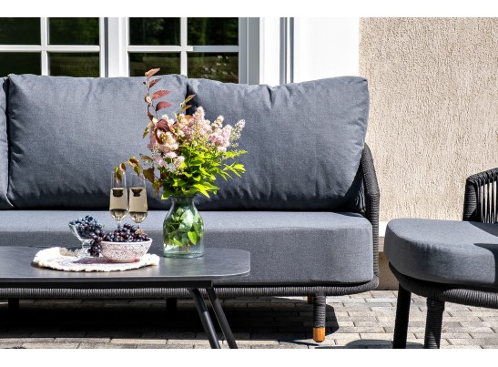 "Верона" лаунж-зона 5-местная плетеная из роупа (веревки), каркас алюминиевый темно-серый, роуп темно-серый в Ростове-на-Дону "Верона" лаунж-зона 5-местная плетеная из роупа (веревки), каркас алюминиевый темно-серый, роуп темно-серый в Ростове-на-Дону