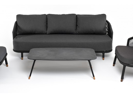 "Верона" лаунж-зона 5-местная плетеная из роупа (веревки), каркас алюминиевый темно-серый, роуп темно-серый в Ростове-на-Дону "Верона" лаунж-зона 5-местная плетеная из роупа (веревки), каркас алюминиевый темно-серый, роуп темно-серый в Ростове-на-Дону