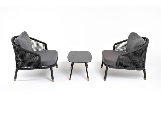 "Верона" лаунж-зона 5-местная плетеная из роупа (веревки), каркас алюминиевый темно-серый, роуп темно-серый в Ростове-на-Дону "Верона" лаунж-зона 5-местная плетеная из роупа (веревки), каркас алюминиевый темно-серый, роуп темно-серый в Ростове-на-Дону