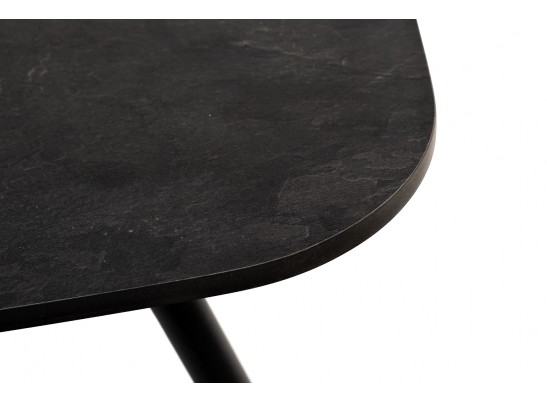 "Верона" журнальный стол из HPL 120х65, H40, каркас черный муар, цвет столешницы "серый гранит" в Ростове-на-Дону