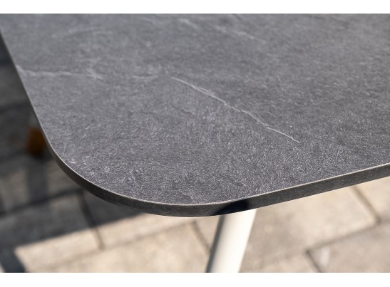 "Верона" журнальный стол из HPL 120х65, H40, каркас светло-серый (RAL 7035) муар, цвет столешницы "серый гранит" в Ростове-на-Дону