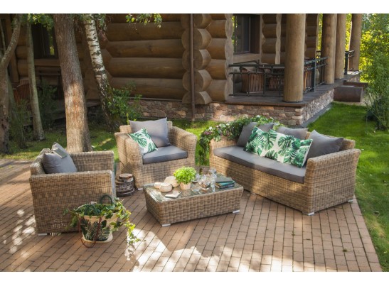 "Капучино" лаунж-зона из искусственного ротанга, цвет соломенный в Ростове-на-Дону "Капучино" лаунж-зона из искусственного ротанга, цвет соломенный в Ростове-на-Дону