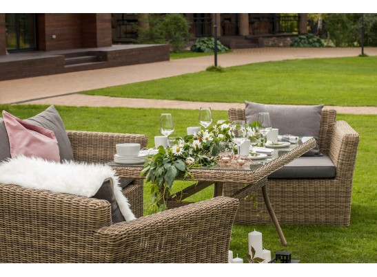 "Аффогато" обеденная группа из искусственного ротанга, цвет соломенный в Ростове-на-Дону