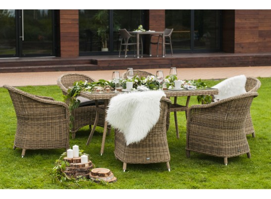 "Эспрессо" обеденная группа плетеная, цвет соломенный в Ростове-на-Дону