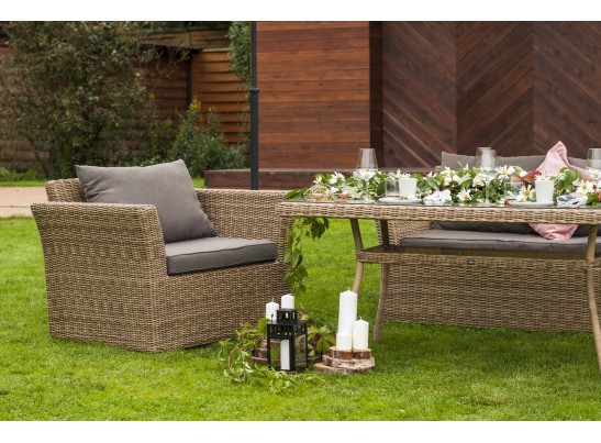 "Аффогато" обеденная группа из искусственного ротанга, цвет соломенный в Ростове-на-Дону