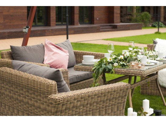 "Аффогато" обеденная группа из искусственного ротанга, цвет соломенный в Ростове-на-Дону