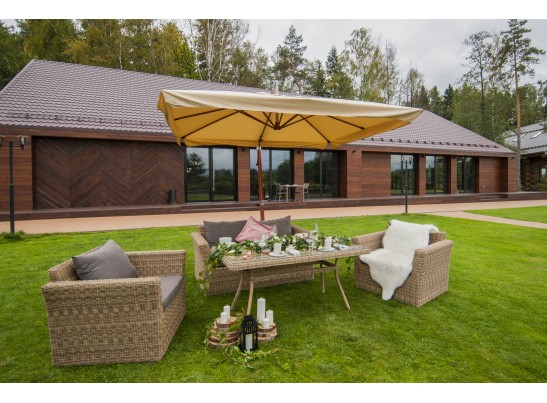 "Аффогато" обеденная группа из искусственного ротанга, цвет соломенный в Ростове-на-Дону