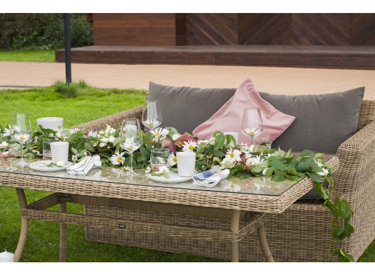 "Аффогато" обеденная группа из искусственного ротанга, цвет соломенный в Ростове-на-Дону