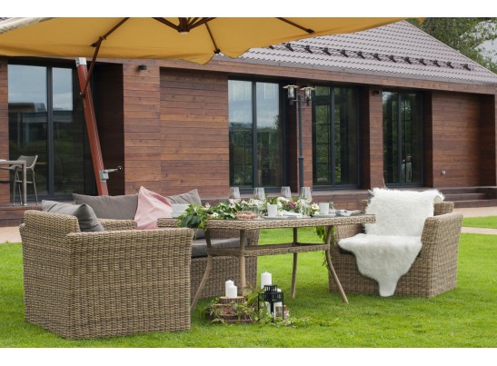 "Аффогато" обеденная группа из искусственного ротанга, цвет соломенный в Ростове-на-Дону